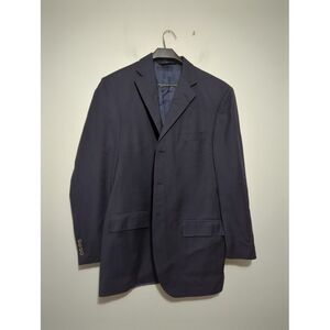 Polo Ralph‎ Lauren Mens Navy Virgin Wool Blue Label Made in Italy Size 42L